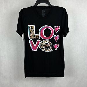 NWT LOVE Tshirt Sz XS Texas True Threads Short Sleeve Crew Neck Hearts Girls